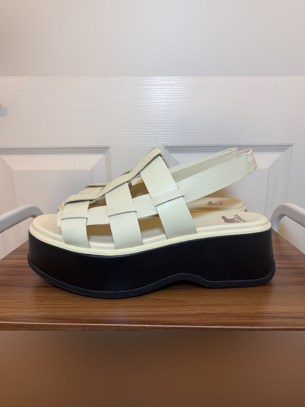 Sorry Dayspring platform sandals in honey white